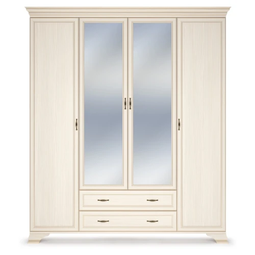Шкаф распашной четырехдверный с зеркалами Сиена