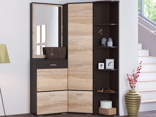 Прихожая «Виола» угловая М, Венге/дуб сонома