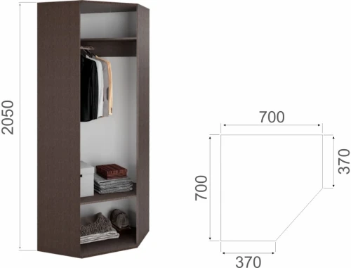 Прихожая «Виола» угловая М, Венге/дуб сонома