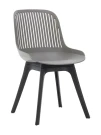 DC271 Стул пластиковый, СЕРЫЙ, ноги черные