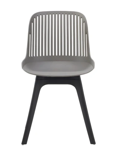 DC271 Стул пластиковый, СЕРЫЙ, ноги черные