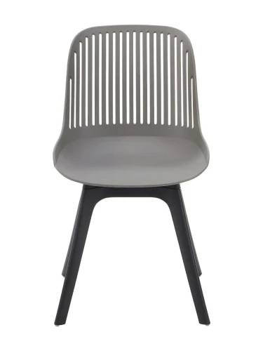DC271 Стул пластиковый, СЕРЫЙ, ноги черные