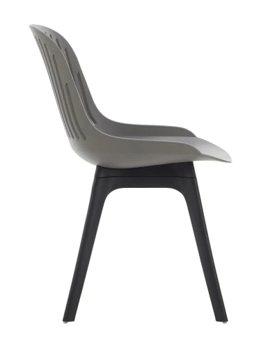 DC271 Стул пластиковый, СЕРЫЙ, ноги черные