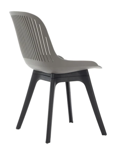 DC271 Стул пластиковый, СЕРЫЙ, ноги черные