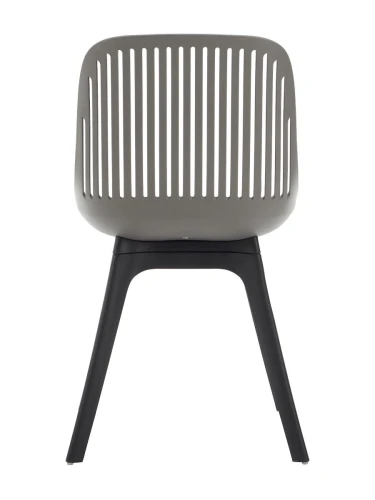 DC271 Стул пластиковый, СЕРЫЙ, ноги черные