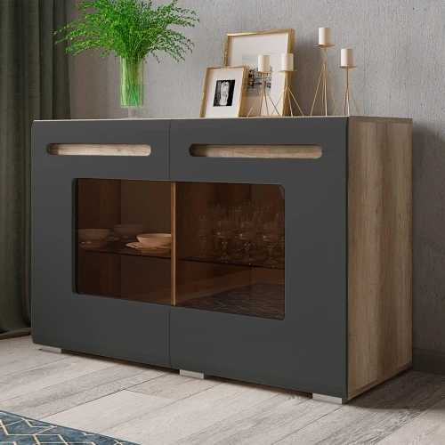 Комод Наоми КМ-10, Дуб каньон/Графит нубук