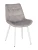 DC705 Стул мягкий, СЕРЕБРО#G62-37 велюр, каркас металл белый
