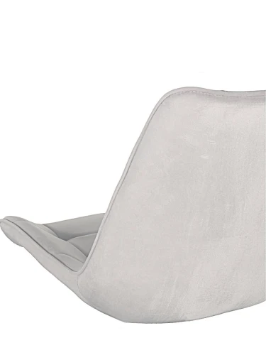 DC705 Стул мягкий, СЕРЕБРО#G62-37 велюр, каркас металл белый