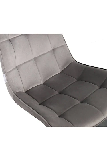 DC705 Стул мягкий, СЕРЕБРО#G62-37 велюр, каркас металл белый