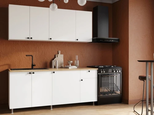 Кухонный гарнитур «Ева» 180см, Белый шагрень (дуб классический)