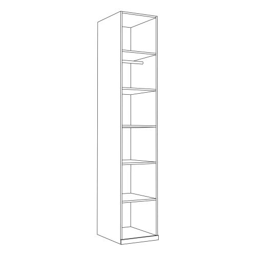 Шкаф-пенал Валенсия 13.207.01, Белый шагрень