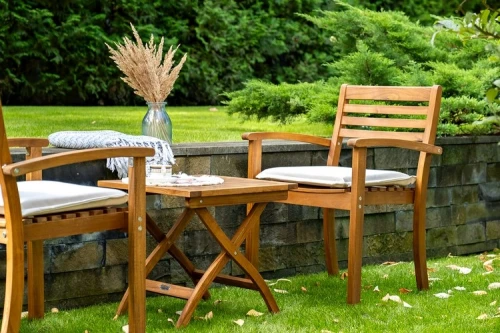 Кофейный комплект из акации Karo c кофейным столом  Joygarden