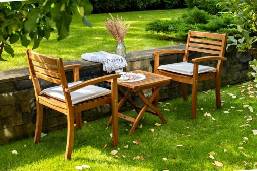 Кофейный комплект из акации Karo c кофейным столом  Joygarden