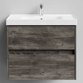 Тумба Грейс 70 подвесной, сосна пасадена Vodok с раковиной в комплекте