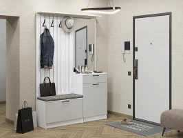 Готовая прихожая Стиль-02 Light Grey In 2S Белый