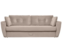 Диван еврокнижка Амстердам 160 ЛЮКС 05 ВЕЛЮР БЕЖЕВЫЙ
