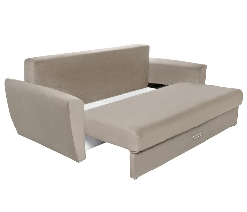 Диван еврокнижка Амстердам 160 ЛЮКС 05 ВЕЛЮР БЕЖЕВЫЙ