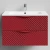 Тумба Эйфория 80 F4, пример RAL 3004 Пурпурно-красный, матовая, 2 ящика, подвесной Vodok с раковиной в комплекте