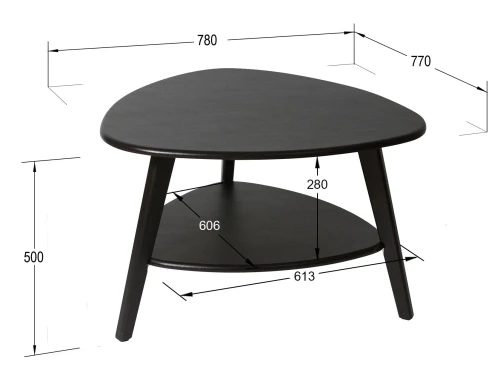 Стол журнальный Бруклин венге/венге