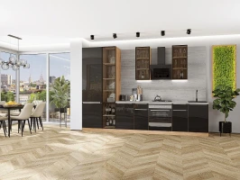 Кухонный гарнитур Фьюжн-08 Anthracite-Дуб Вотан