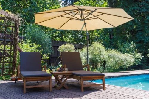 Комплект из 2-х шезлонгов PAOLO из акации и столика RAMON