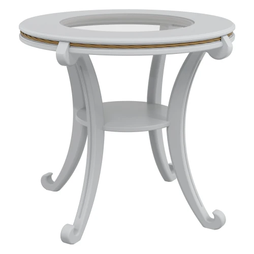 Стол журнальный Глория С молочный дуб Л