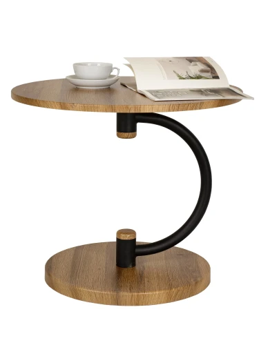 Стол журнальный Дуэт 13 дуб вотан/черный