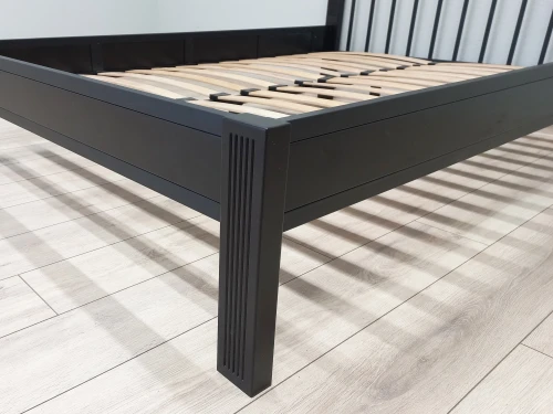 Кровать АГАТА 160, черный/шоколад