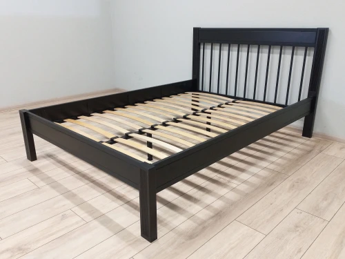 Кровать АГАТА 160, черный/шоколад