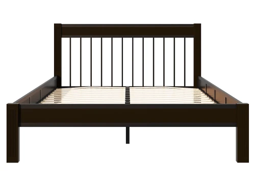 Кровать АГАТА 160, черный/шоколад