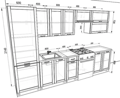 Кухня Базис Nicole Комплектация 12