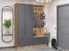 Готовая прихожая Стиль-03 Graphite Softwood/Дуб Вотан