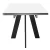 Стол DikLine SKM140 Керамика Mono white (белый матовый)/подстолье черное/опоры черные (2 уп.)