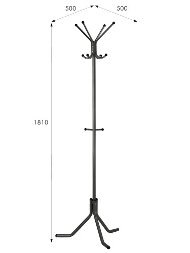 Вешалка напольная Пико 3 серый бетон