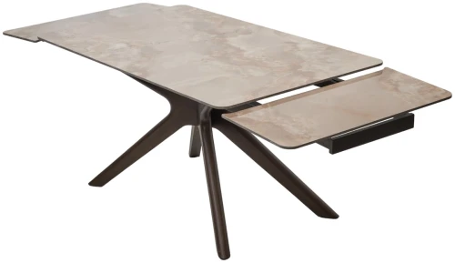 Стол EDER 160 GLOSS AMBER JADE SOLID CERAMIC / Орех, ®DISAUR