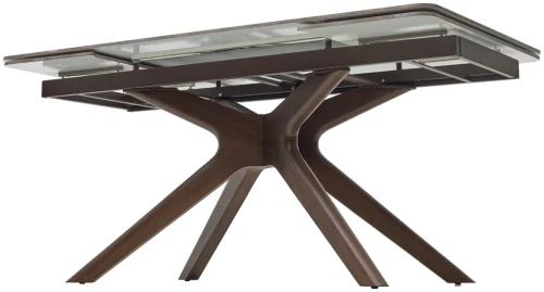 Стол EDER 160 GLOSS AMBER JADE SOLID CERAMIC / Орех, ®DISAUR