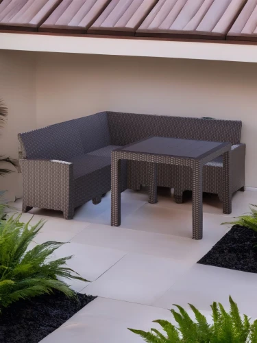 Комплект мебели с угловым диваном под ротанг Калифорния “California“ 188х188 см 5 места без подушек со столом 95х95 см