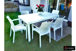 Комплект столовой группы Nebraska Dinner Set, белый