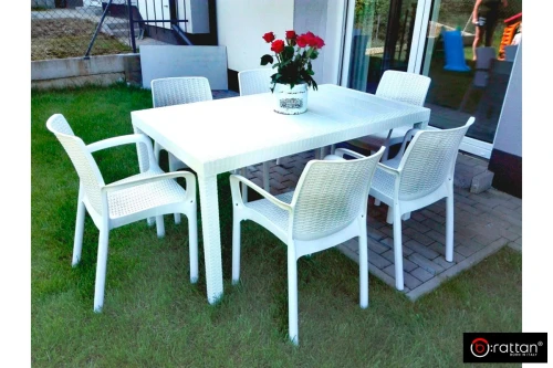 Комплект столовой группы Nebraska Dinner Set, белый