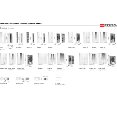Кровать «Чикаго» 160 с ПМ, белый