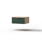 Тумба «Герта» 1я КМК 0979.19, дуб канзас/зеленый матовый