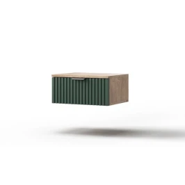 Тумба «Герта» 1я КМК 0979.19, дуб канзас/зеленый матовый