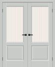 Двойная межкомнатная дверь BRAVO Неоклассик-33 Grey Silk Magic Moru
