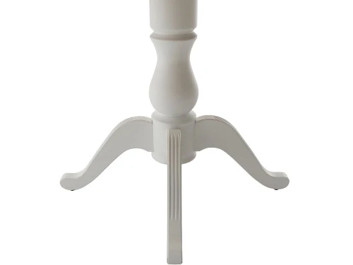 Стол «Фабрицио 1» GLASS (D 1000), белый с черным