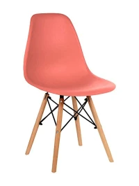 GH801/DC111 Стул пластиковый, КОРАЛЛ, каркас бук