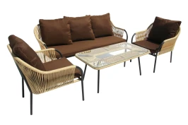 Набор мебели Селена  арт.SE-MТ001,SE-MТ002,SE-MТ003 Коричнево/бежевый,  коричневый "Garden story"