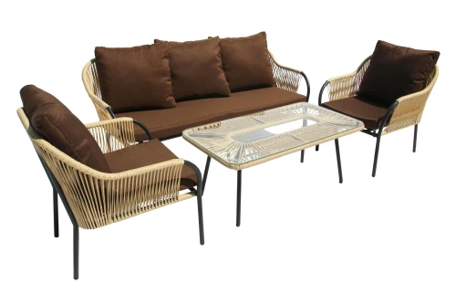 Набор мебели Селена  арт.SE-MТ001,SE-MТ002,SE-MТ003 Коричнево/бежевый,  коричневый "Garden story"