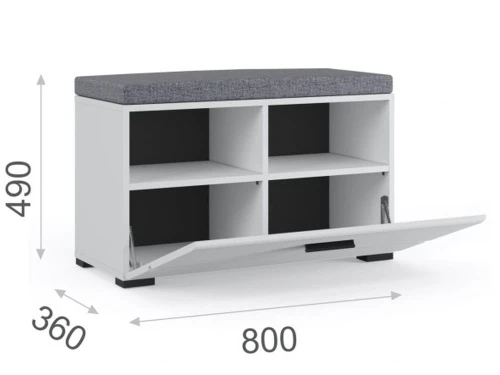 Прихожая «Йорк» угловая, Белый/белый глянец