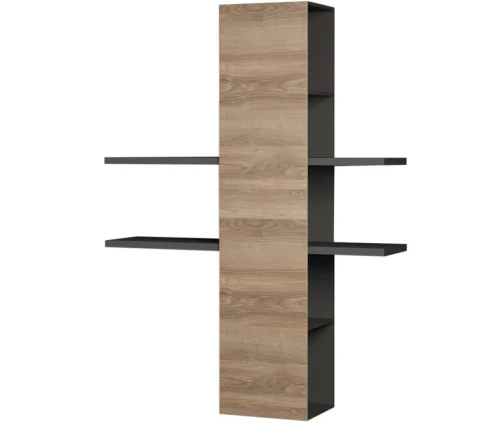 Стенка «Альда», черный/ Дуб велингтон