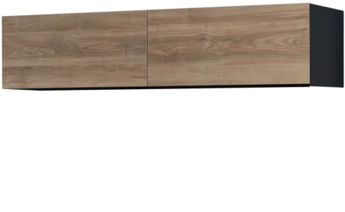 Стенка «Альда», черный/ Дуб велингтон